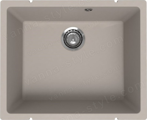 Кухонная мойка Ulgran Underground 500 Under 500-02 55x45 из кварцевого композита, бежевый