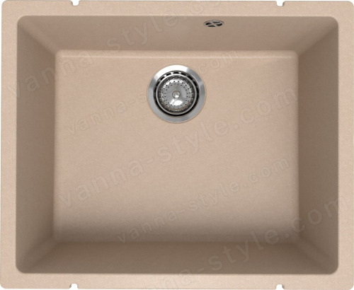 Кухонная мойка Ulgran Underground 500 Under 500-03 55x45 из кварцевого композита, бежевый
