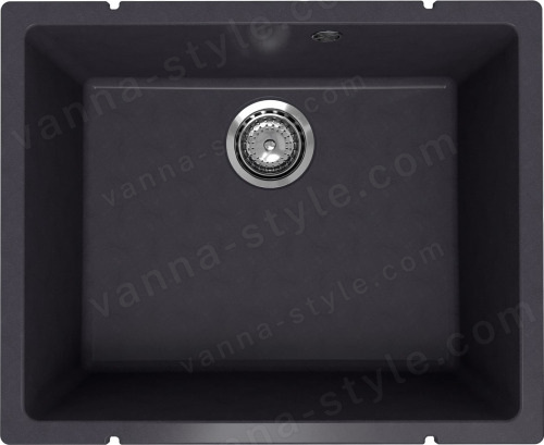 Кухонная мойка Ulgran Underground 500 Under 500-08 55x45 из кварцевого композита, черный