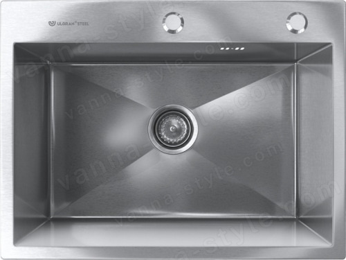 Кухонная мойка Ulgran US-600 Us 600-001 60x45 стальная, сталь