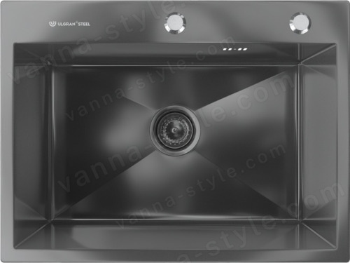 Кухонная мойка Ulgran US-600 Us 600-002 60x45 стальная, сталь