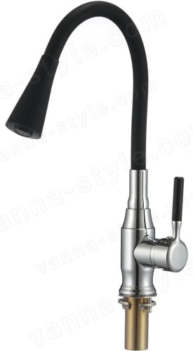 Смеситель для кухни Savol S-2805AM01 с гибким изливом, хром с гибким изливом, хром