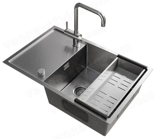 Смеситель для кухни Ulgran Us-023 US-023-001, брашированная сталь
