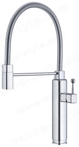 Смеситель для кухни Vincea VKF-101CH с гибким изливом, хром с гибким изливом, хром