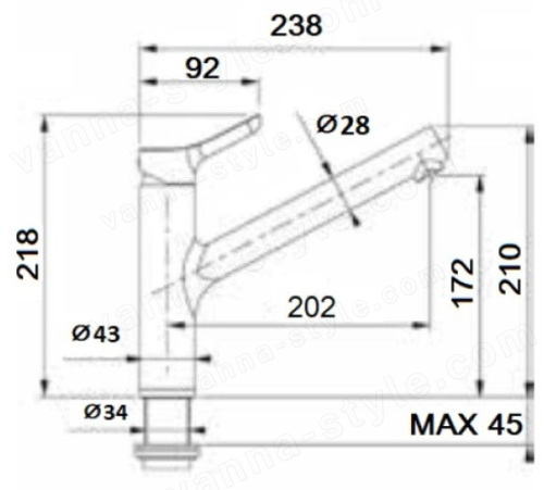 Смеситель для кухни Webert Master MS920102015, хром