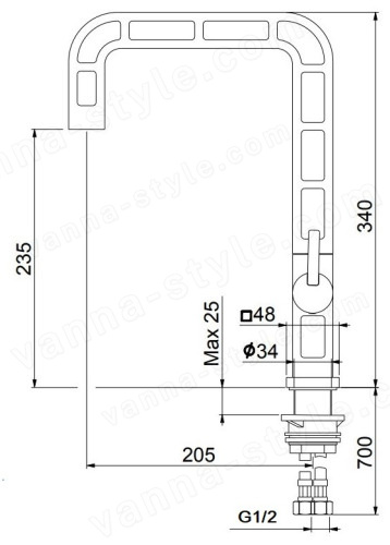Смеситель для кухни Webert One-a ON921202560, черный