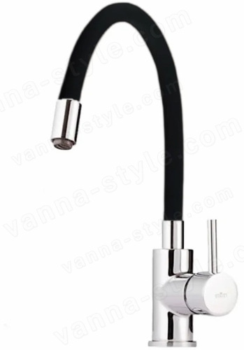Смеситель для кухни Webert Viper VP920602564 с гибким изливом, черный/хром