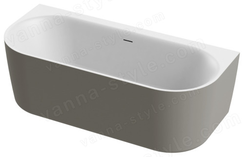 Акриловая ванна Cezares Metauro METAURO-INT-Wall-180-80-60-G-W-MATT 180x80, серая матовая