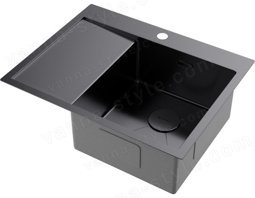 Кухонная мойка Omoikiri Akisame 65-GM-R 4973098 65x51 стальная, вороненая сталь