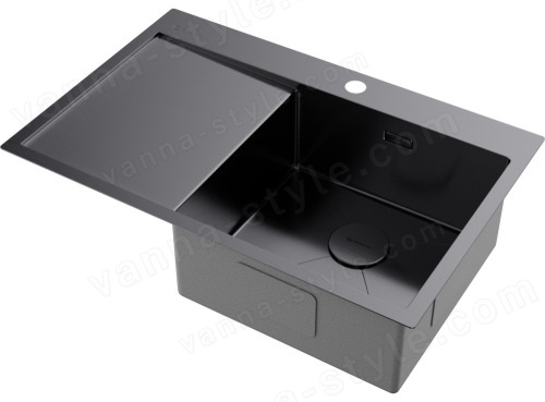 Кухонная мойка Omoikiri Akisame 78-GM-R 4973100 78x51 стальная, вороненая сталь