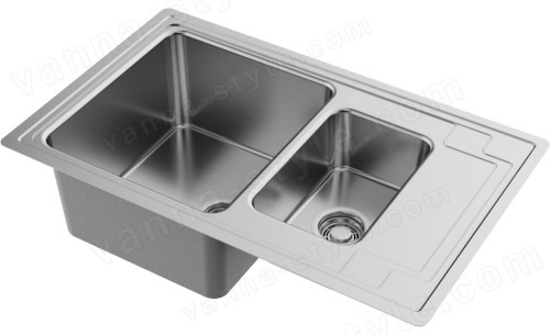 Кухонная мойка Omoikiri Mizu 78-2-IN 4973731 78x48 стальная, сталь