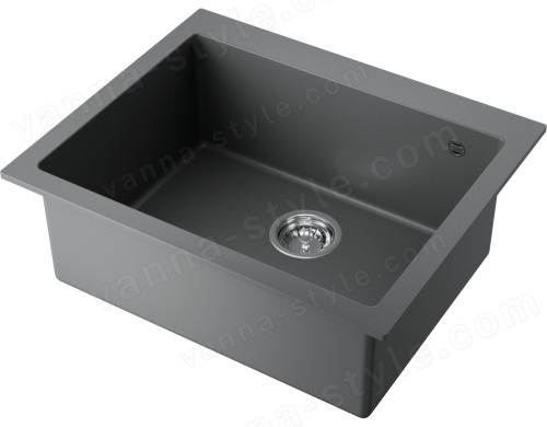 Кухонная мойка Omoikiri Bosen 61-PL 4991216 61x50 из искусственного гранита, платина