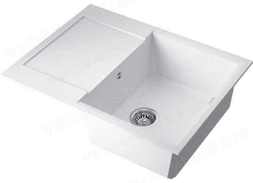 Кухонная мойка Omoikiri Sakaime 68-WH 4993126 68x50 из искусственного гранита, белый