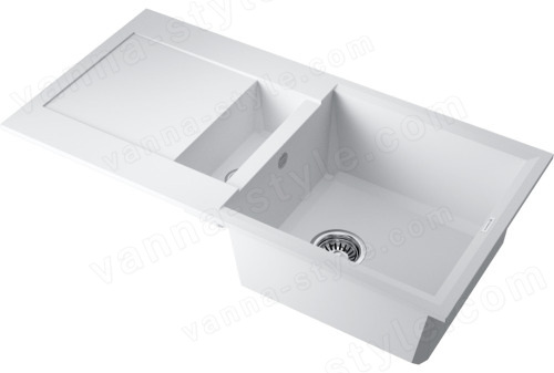 Кухонная мойка Omoikiri Sakaime 86-2-WH 4993129 86x46.5 из искусственного гранита, белый