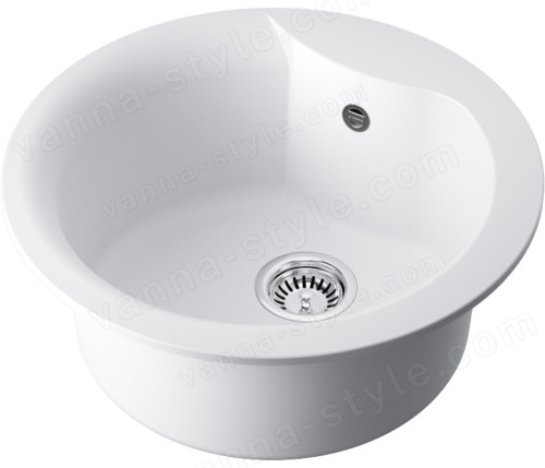 Кухонная мойка Omoikiri Yasugata 48R-WH 4993133 48.5x48.5 из искусственного гранита, белый