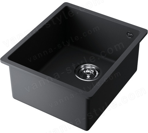 Кухонная мойка Omoikiri Bosen 38-U-BL 4993157 38x44 из искусственного гранита, черный