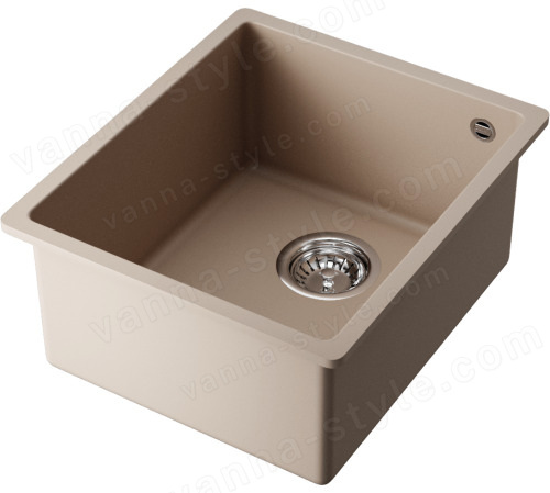 Кухонная мойка Omoikiri Bosen 38-U-SA 4993159 38x44 из искусственного гранита, бежевый