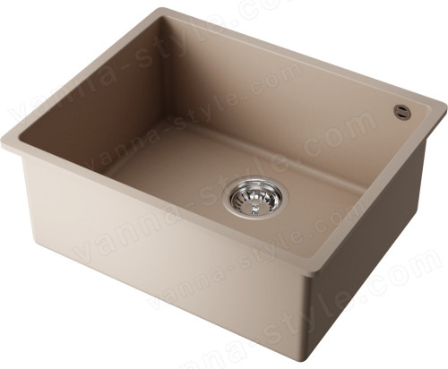 Кухонная мойка Omoikiri Bosen 54-U-SA 4993163 54x44 из искусственного гранита, бежевый