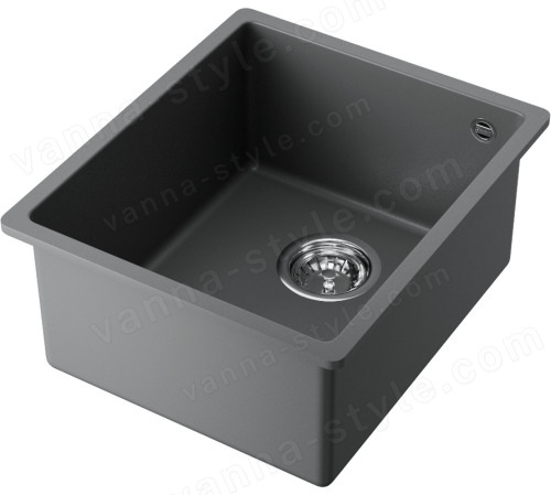 Кухонная мойка Omoikiri Bosen 38-U-PL 4993230 38x44 из искусственного гранита, платина