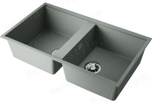 Кухонная мойка Omoikiri Kitagawa 83-2-U-WG 4993253 83.6x48.8 из искусственного камня, wind gre