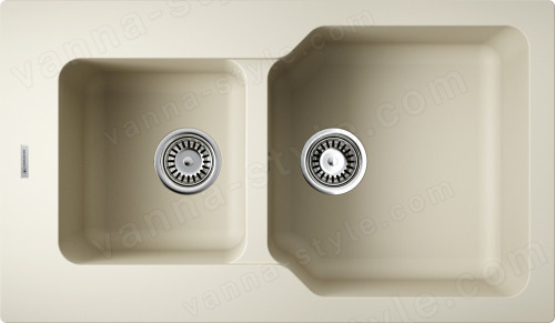 Кухонная мойка Omoikiri Maru 86-2-BE 4993285 86x50 из искусственного гранита, ваниль