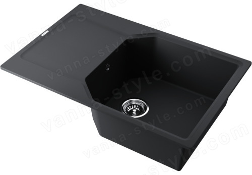 Кухонная мойка Omoikiri Yonaka 78-LB-BL 4993341 78x51 из искусственного гранита, черный