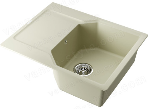 Кухонная мойка Omoikiri Yonaka 65-BE 4993342 65x51 из искусственного гранита, ваниль