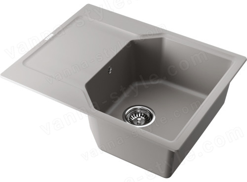Кухонная мойка Omoikiri Yonaka 65-GR 4993346 65x51 из искусственного гранита, leningrad grey