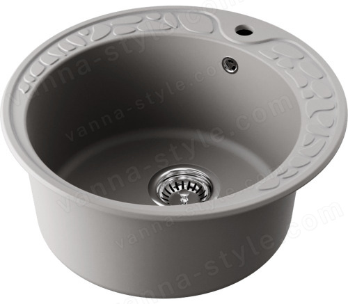 Кухонная мойка Omoikiri Tovada 51-GR 4993367 51x51 из искусственного гранита, leningrad grey