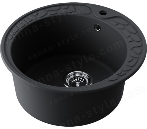 Кухонная мойка Omoikiri Tovada 51-BL 4993369 51x51 из искусственного гранита, черный