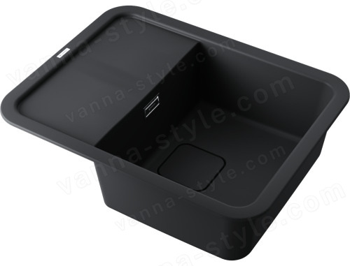 Кухонная мойка Omoikiri Tasogare 65-BL 4993490 65x51 из искусственного гранита, черный