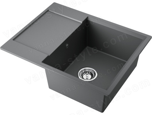 Кухонная мойка Omoikiri Daisen 65T-PL 4993517 65x51 из искусственного гранита, платина