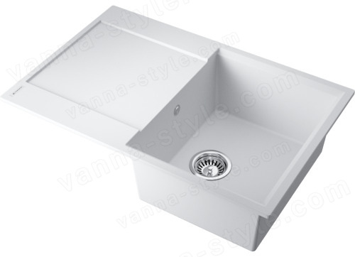 Кухонная мойка Omoikiri Daisen 78T-WH 4993522 78x51 из искусственного гранита, белый