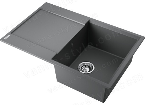 Кухонная мойка Omoikiri Daisen 78T-PL 4993525 78x51 из искусственного гранита, платина