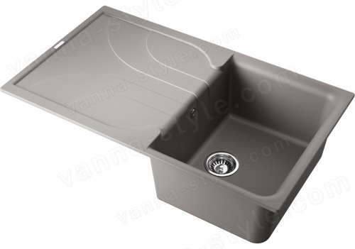 Кухонная мойка Omoikiri Yasugata 86-GR 4993546 86x50 из искусственного гранита, leningrad grey