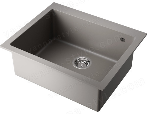 Кухонная мойка Omoikiri Bosen 61-GR 4993557 61x50 из искусственного гранита, leningrad grey