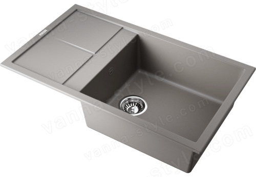 Кухонная мойка Omoikiri Sumi 86-GR 4993564 86x50 из искусственного гранита, leningrad grey