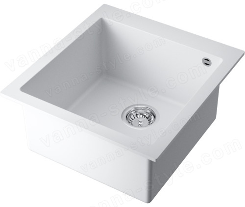 Кухонная мойка Omoikiri Bosen 47-WH 4993589 47x50 из искусственного гранита, белый