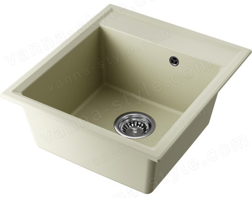 Кухонная мойка Omoikiri Daisen 46-BE 4993608 46x51 из искусственного гранита, ваниль