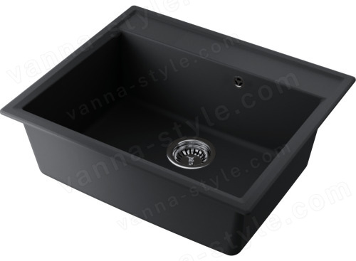 Кухонная мойка Omoikiri Daisen 60-BL 4993622 60x51 из искусственного гранита, черный