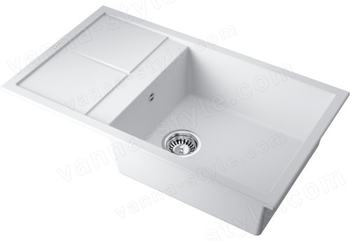 Кухонная мойка Omoikiri Sumi 86-WH 4993649 86x50 из искусственного гранита, белый