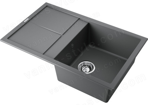 Кухонная мойка Omoikiri Sumi 79-PL 4993667 79x50 из искусственного гранита, платина
