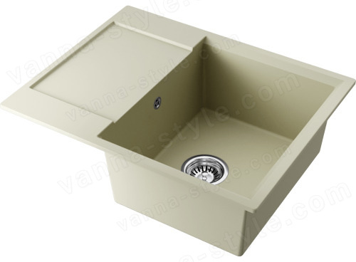 Кухонная мойка Omoikiri Daisen 65-BE 4993678 65x51 из искусственного гранита, ваниль