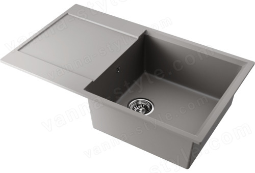 Кухонная мойка Omoikiri Daisen 86-GR 4993698 86x50 из искусственного гранита, leningrad grey