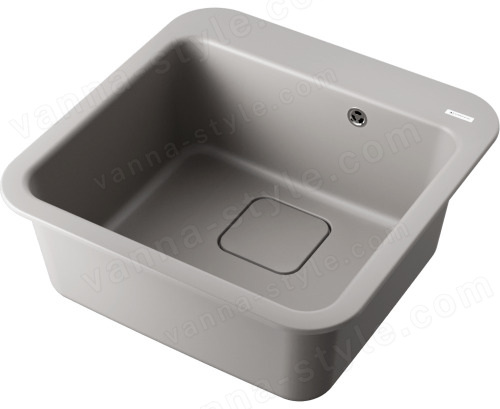 Кухонная мойка Omoikiri Tasogare 51-GR 4993740 51x51 из искусственного гранита, leningrad grey