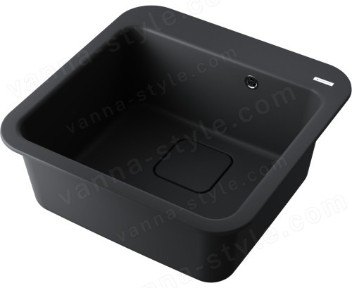 Кухонная мойка Omoikiri Tasogare 51-BL 4993742 51x51 из искусственного гранита, черный