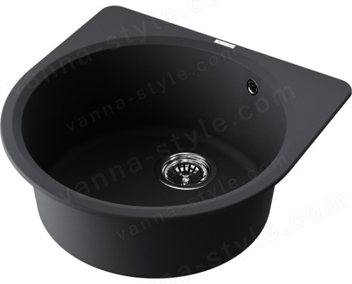 Кухонная мойка Omoikiri Akegata 51-BL 4993758 51x51 из искусственного гранита, черный