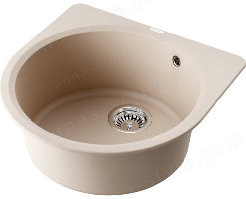 Кухонная мойка Omoikiri Akegata 51-SA 4993759 51x51 из искусственного гранита, бежевый