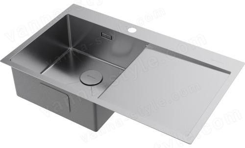 Кухонная мойка Omoikiri Akisame 86-IN-L 4993760 86x51 стальная, сталь