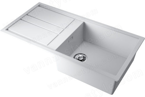 Кухонная мойка Omoikiri Kitagawa 100-WH 4993787 100x51 из искусственного камня, белый